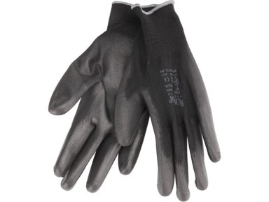 EXTOL PREMIUM Rukavice 8856636, poliester, PU premaz, crne, 9"